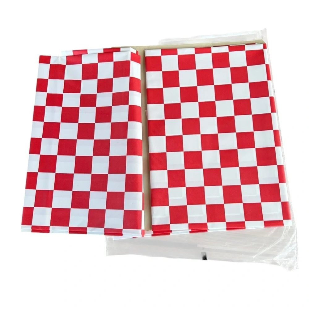 VTG Picnic Tablecloth 3-Piece Bundle Red Green Check Dixie Veripretty Wellington